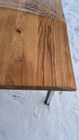 Столешница для кухни стола в классическом ЛОФТ стиле Дубовый стиль из массива дерева ДУБ 160х80 см живой край #2, Ирина А.