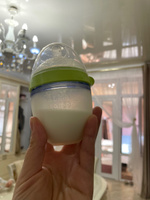 Бутылочка для кормления COMOTOMO Natural Feel Baby Bottle 150 мл, от 0 месяцев для новорожденных, с широким горлом, антиколиковая #64, Марет А.