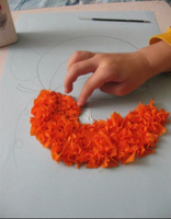 Бумага гофрированная цветная оранжевая, абрикосовая/крепированная/креповая упаковочная 32 г/м, 50х250см, абрикосовая #6, Анна Г.