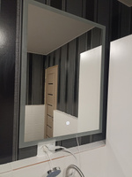 Зеркало с ореольной LED подсветкой LARO 60x80см (холодный свет 6000К, прямоугольное настенное для ванной сенсорное выключение) #1, Екатерина Г.