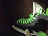 Шнурки для коньков WH хоккейные с пропиткой, 305 см, зеленые #31, Дмитрий К.