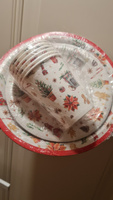Набор одноразовой бумажной посуды для праздника ND Play / Новогоднее настроение (стакан, тарелка 18 см, тарелка 23 см, по 6 шт.) #42, Катерина 