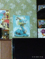 Картина по номерам "Голубой дракон", Холст на подрамнике, 40х50 см, Набор для творчества, Рисование, 40х50 см, Живопись "ТТ" #34, Альбина А.
