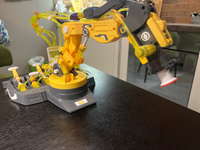 Конструктор для мальчиков робототехника Play Okay 3 в 1 Гидравлическая рука манипулятор для опытов мальчиков, 220 деталей, желтый #6, Нина Т.
