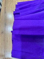 Бумага гофрированная цветная фиолетовая/крепированная/креповая упаковочная 32 г/м, 50х250см, фиолетовый #4, Оксана Д.