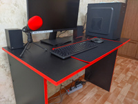 Стол письменный. Стол компьютерный Sanflor. Черный с красным #2, Максим Котоливец