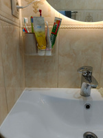 Полка для ванной комнаты самоклеющаяся, прозрачная пластиковая #8, Светлана Д.