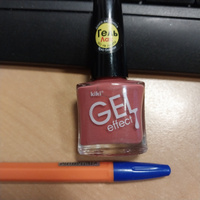 Лак для ногтей kiki Gel Effect тон 25 коричнево-розовый с гелевым эффектом без уф-лампы, цветной глянцевый маникюр и педикюр, кики, 6 мл #171, Елена Б.