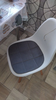 Комплект подушек на стул, темно-серый, 38x39 см, 4 шт #58, Ольга К.