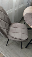 Комплект подушек на стул, кофейный, 38x39 см, 4 шт #64, Юлия Б.