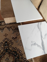 Универсальная столешница для кухни, ванной, стола /1100*600*26 мм/ Белый мрамор #82, Амина С.