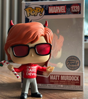 Фигурка Funko Pop! Matt Murdock in t-shirt I'm not Daredevil (Фанко Поп Мэтт Мердок в футболке "Я не Сорвиголова" комиксов Марвел) #8, Элина А.